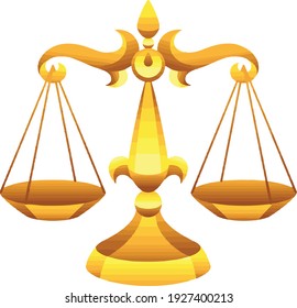 Libra zodiac sign, golden horoscope symbol