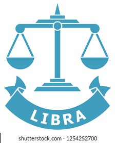 Libra zodiac sign (horoscope icon)