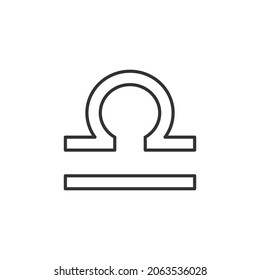 Libra zodiac sign icon isolated on background. Astrology symbol modern, simple, vector, icon for website design, mobile app, ui. Vector Illustration