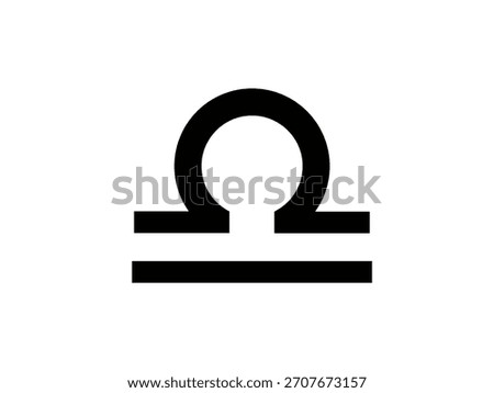 Libra zodiac sign icon isolated on white background.
