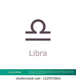 Libra - Zodiac Sign Icon Vector Logo Template Illustration Design. Vector EPS 10.