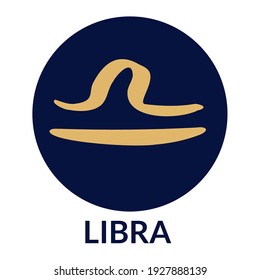 Libra zodiac sign is isolated. Astrology. The science of the stars.