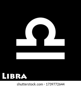 Libra zodiac sign logo in vector on white background.