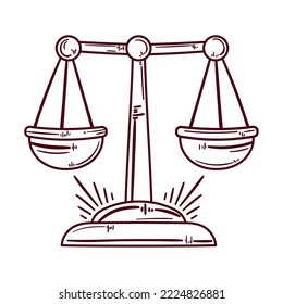 libra zodiac sign sketch icon
