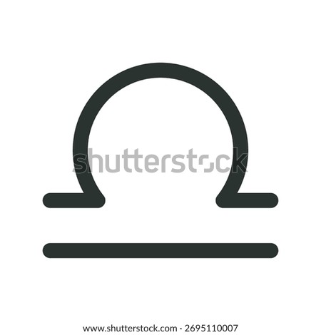 Libra zodiac sign. Libra vector astrological symbol with editable stroke