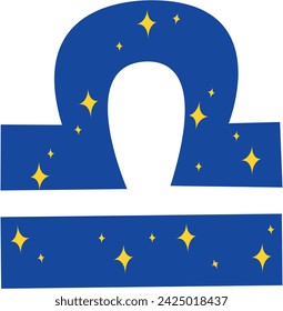 Libra zodiac sign vector. Celestial design. Astrological horoscope 