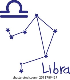 Libra zodiac sign vector design