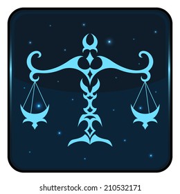 Libra zodiac sign. Vector Illustration