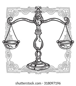 Libra zodiac sign vector illustration