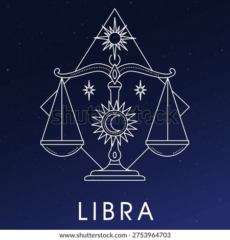 Libra zodiac sign vector illustration