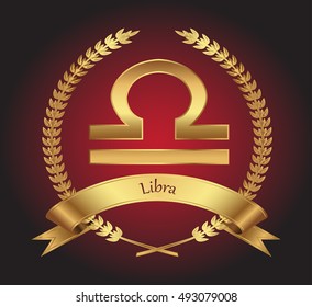 Libra zodiac sign.Libra zodiac.Vector illustration.