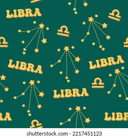 Libra zodiac star seamless pattern. Libra sign symbol stars Vector EPS10 , Design for fashion , fabric, textile, wallpaper, cover, web , wrapping and all prints 