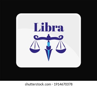 Libra Zodiac star sign in vector, Scales sign, Air, Astrological sign, Venus