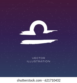 Libra zodiac star sign vector icon