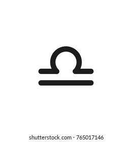 libra zodiac vector icon