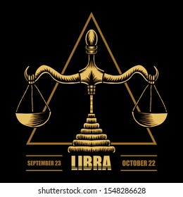 Libra zodiac vector illustration for your company or brand