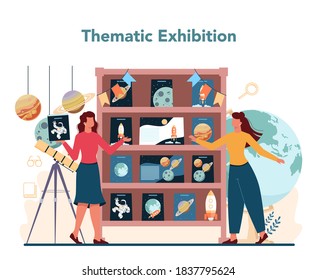 Librarian concept. Library staff lending out and recommendating book. Knowledge and education idea. Llibrary bookshelves guid. Isolated vector illustration