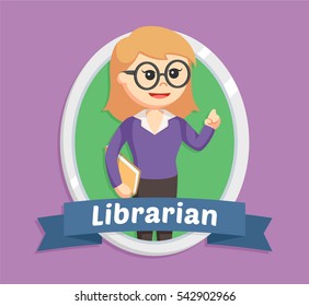 librarian girl in emblem