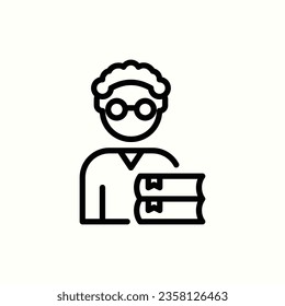 librarian icon, isolated icon in light background, perfect for website, blog, logo, graphic design, social media, UI, mobile app