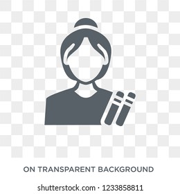 Librarian icon. Trendy flat vector Librarian icon on transparent background from Professions collection. 