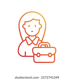 Librarian icon with white background vector stock illustration
