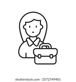 Librarian icon with white background vector stock illustration