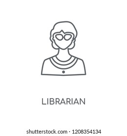 Librarian linear icon. Librarian concept stroke symbol design. Thin graphic elements vector illustration, outline pattern on a white background, eps 10.