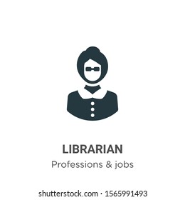 Librarian vector icon on white background. Flat vector librarian icon symbol sign from modern professions & jobs collection for mobile concept and web apps design.