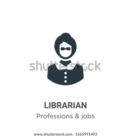 Librarian vector icon on white background. Flat vector librarian icon symbol sign from modern professions & jobs collection for mobile concept and web apps design.