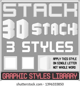 Library of 3 Stack Vector Graphic Styles