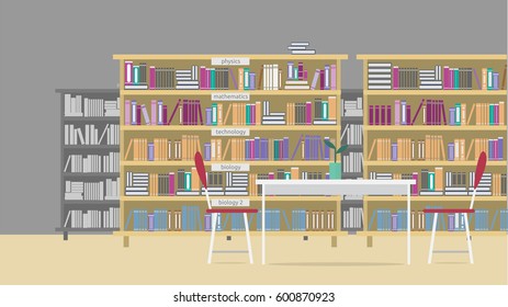 Library Background Design Stock Vector (Royalty Free) 600870923 ...