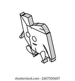 library book character isometric icon vector. library book character sign. isolated symbol illustration
