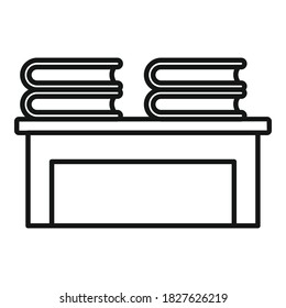 Library book desktop icon. Outline library book desktop vector icon for web design isolated on white background