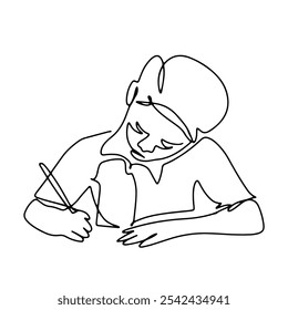 Library Book Graduation Graphic Design Decoration Vector Line Art
