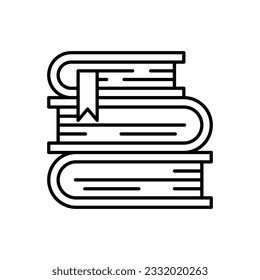 Library Book Icon design Outline Style