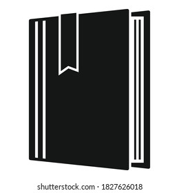 Library book icon. Simple illustration of library book vector icon for web design isolated on white background