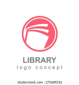 Library book logo