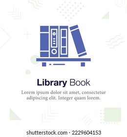 Library Book Vector illustration icon, Related to school and education
