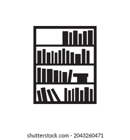 library bookcase line art icon vector for websites