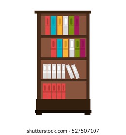 library books case isolated