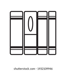 libros de biblioteca. libros de iconos de diseño plano en la biblioteca