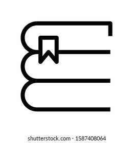 Library books icon. Vector graphics.