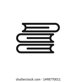 Library books icons in line style design suitable for website, app, and ui design. Vector illustration with editable stroke and pixel perfect icons on white background. EPS 10.