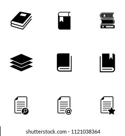 library books icons set - education icons - learning sign & symbols