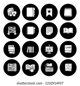 library books icons set - education sign & symbols - learning icons