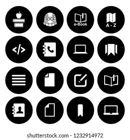 library books icons set - education sign & symbols - learning icons