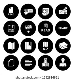 library books icons set - education sign & symbols - learning icons