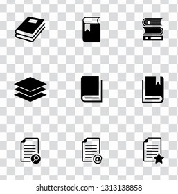 library books icons set - education icons - learning sign & symbols