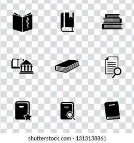 library books icons set - education icons - learning sign & symbols