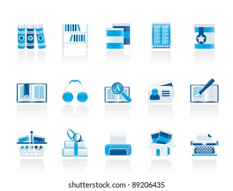 Library and books Icons - vector icon set